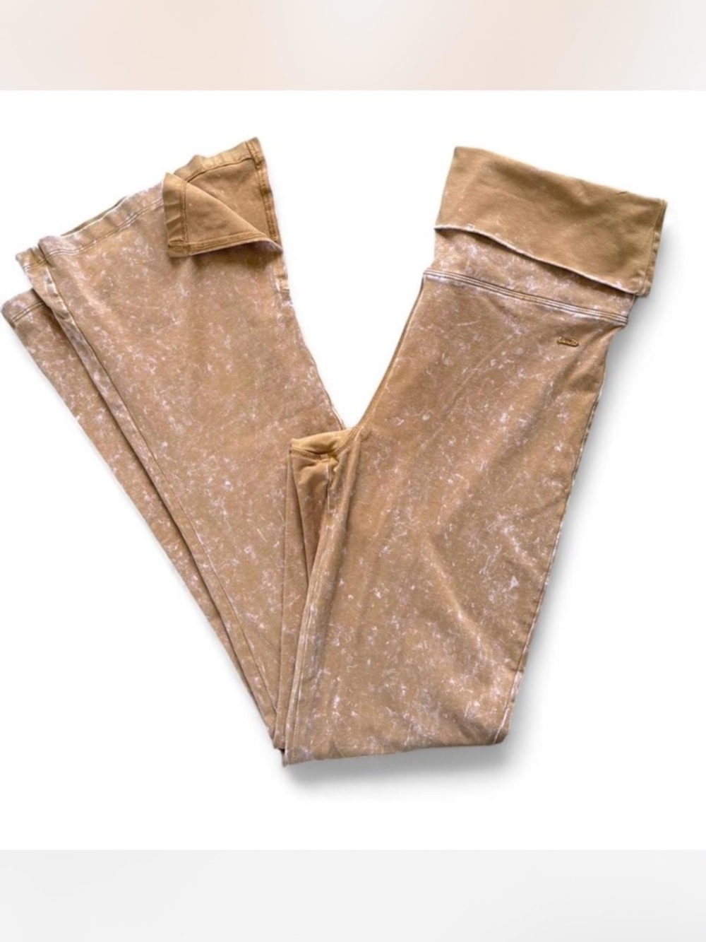 Victoria's Secret PINK Women's brown Flared Yoga Pants Foldover Waistband M